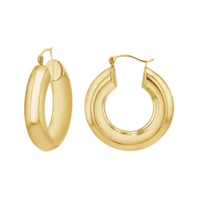 6mm Chunky Hoop Earrings