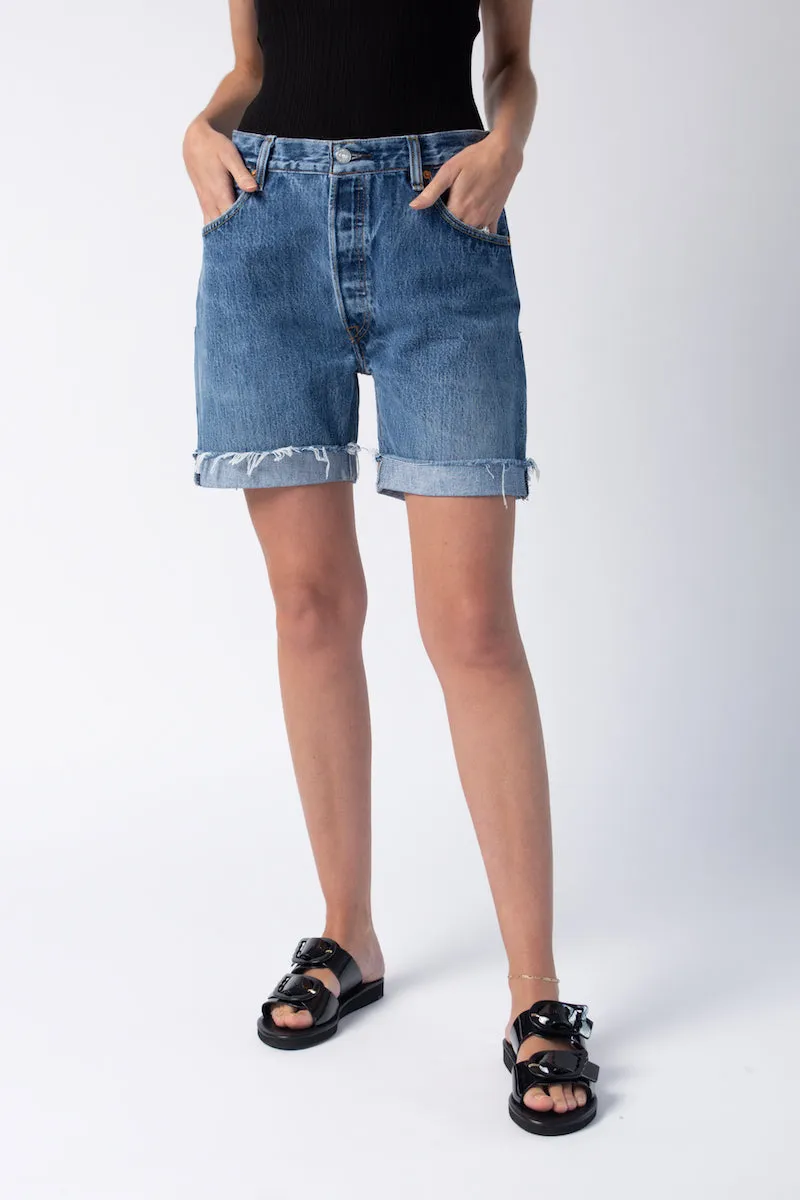 90s Relaxed Short in Indigo