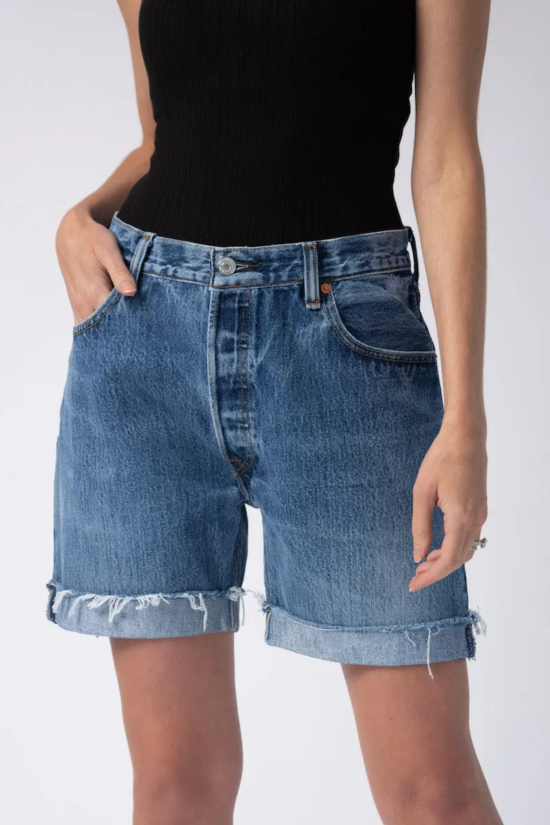 90s Relaxed Short in Indigo