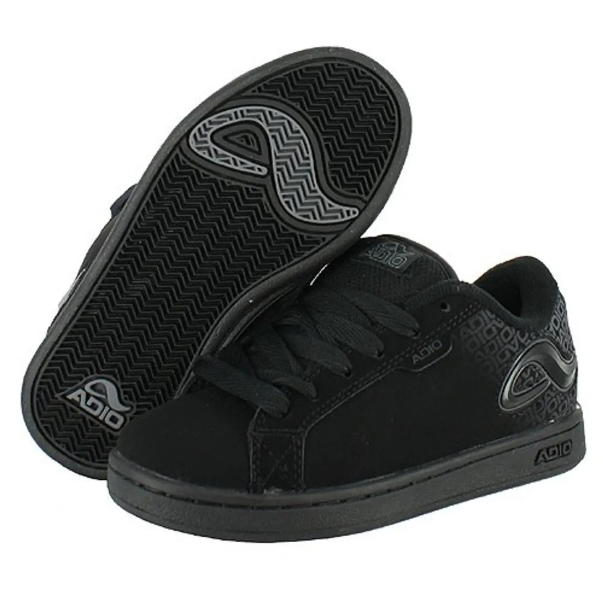 Adio Skate Shoes -- Eugene Re 2 Kids-- Black/Black