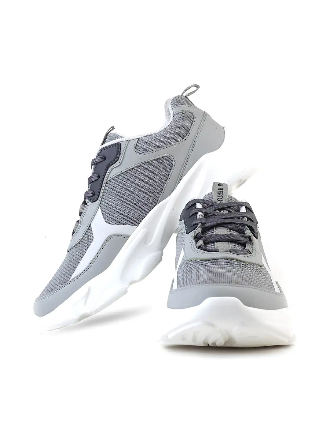 Alberto Torresi Grey Laceup Sports Shoes