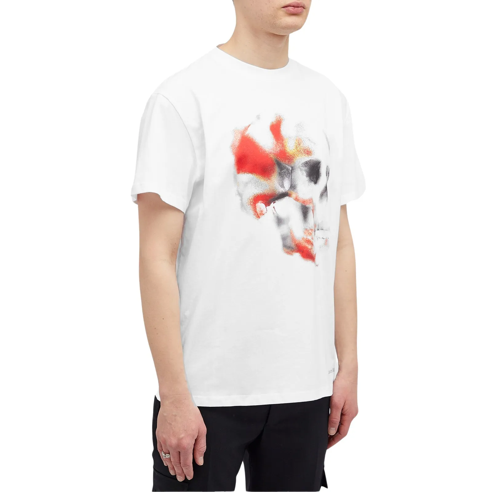 alexander mcqueen  |Crew Neck Unisex Street Style Cotton Short Sleeves Logo