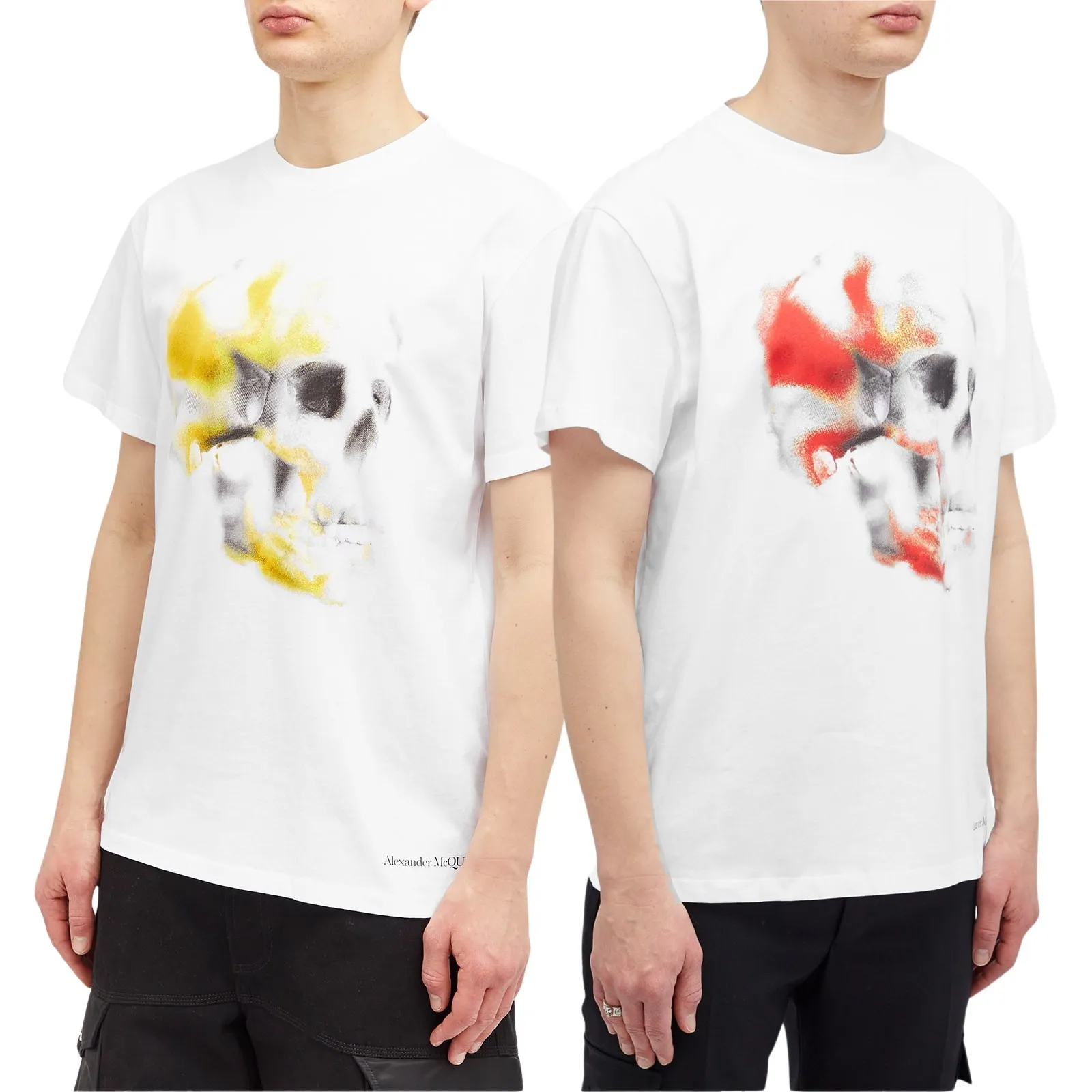 alexander mcqueen  |Crew Neck Unisex Street Style Cotton Short Sleeves Logo