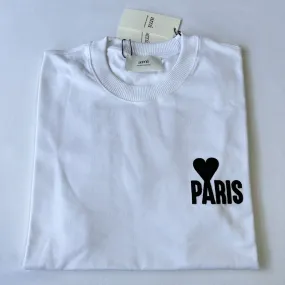 AMI PARIS  |Crew Neck Unisex Plain Cotton Short Sleeves Logo Designers