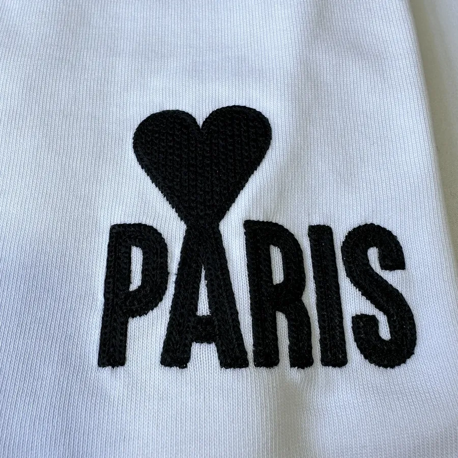 AMI PARIS  |Crew Neck Unisex Plain Cotton Short Sleeves Logo Designers