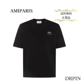 AMI PARIS  |Unisex Plain Cotton Short Sleeves Logo Designers T-Shirts