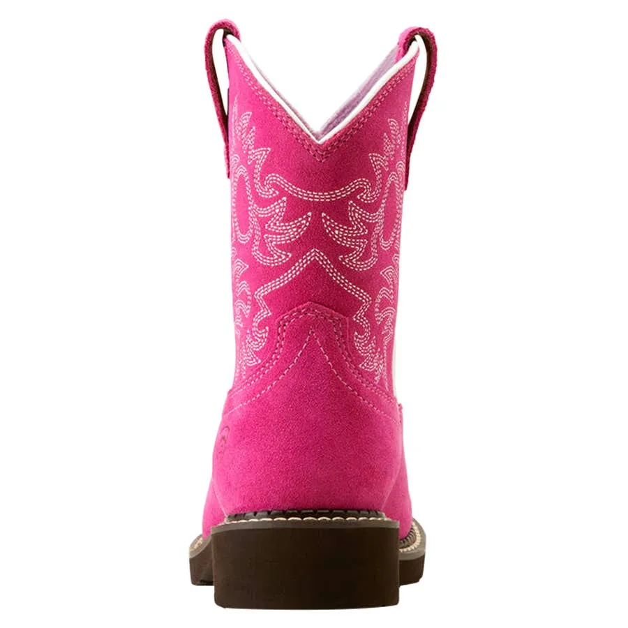 Ariat Girl's Fatbaby Western Boots - Hottest Pink