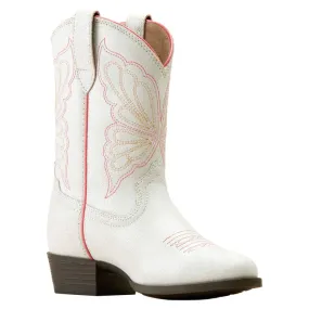 Ariat Girl's Heritage Butterfly Western Boots - Distressed Ivory