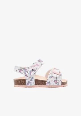 Baby´s White Unicorns Bio Sandals