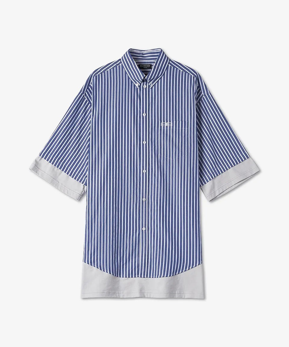 BALENCIAGA  |Stripes Street Style Plain Short Sleeves Logo Luxury