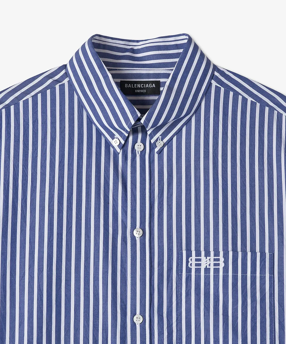 BALENCIAGA  |Stripes Street Style Plain Short Sleeves Logo Luxury