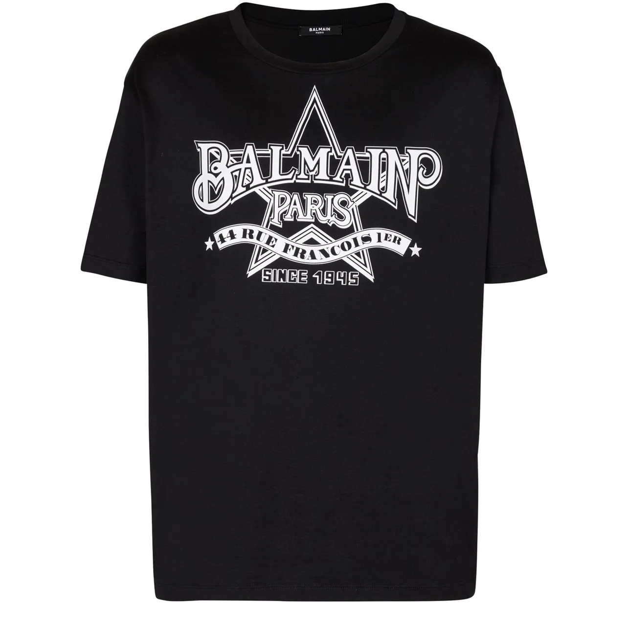 BALMAIN  |Crew Neck Plain Cotton Short Sleeves Logo Luxury