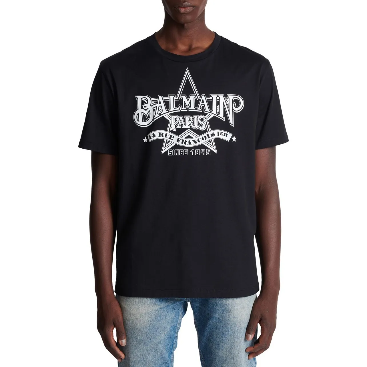 BALMAIN  |Crew Neck Plain Cotton Short Sleeves Logo Luxury