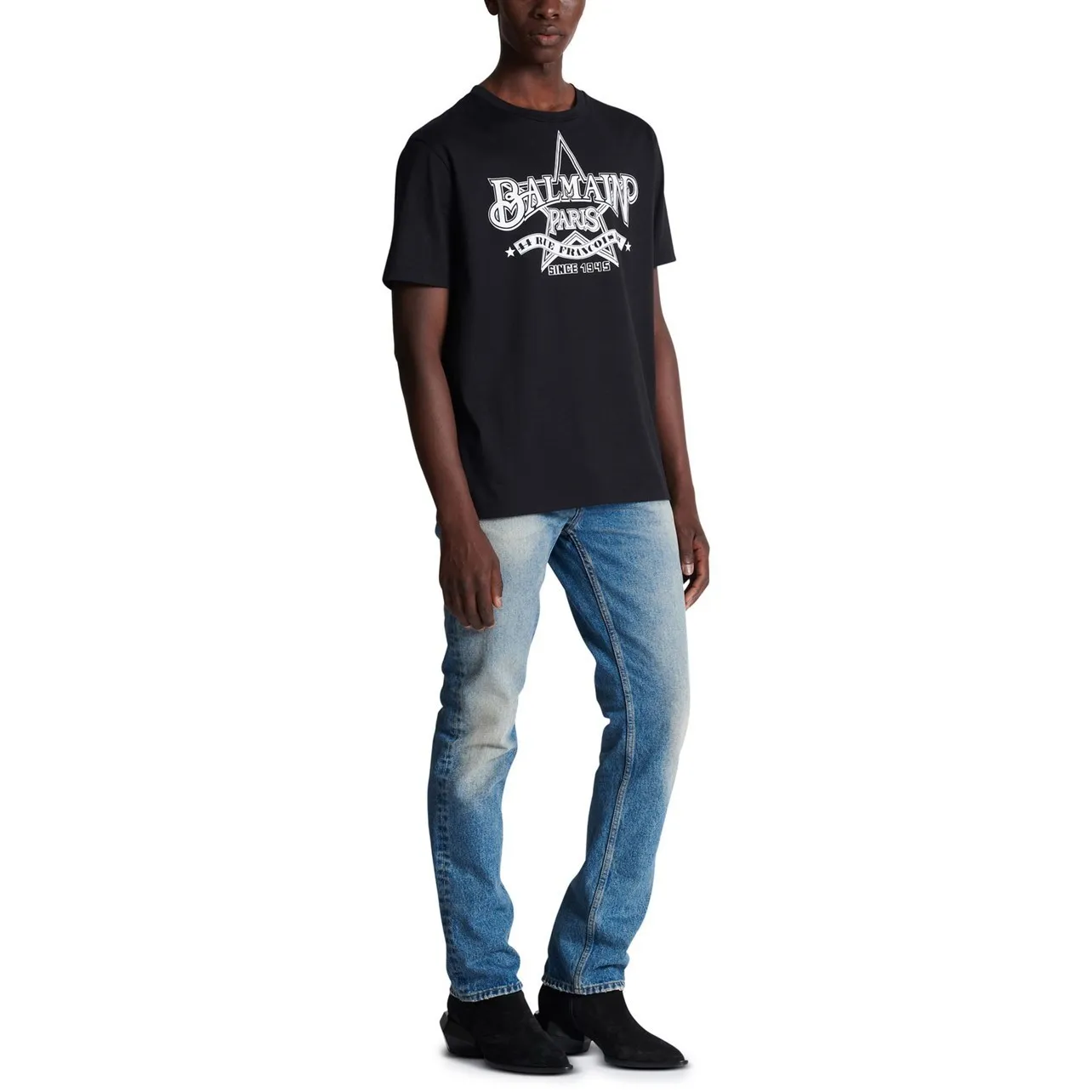 BALMAIN  |Crew Neck Plain Cotton Short Sleeves Logo Luxury