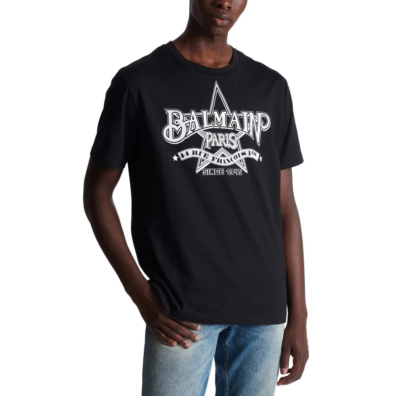 BALMAIN  |Crew Neck Plain Cotton Short Sleeves Logo Luxury