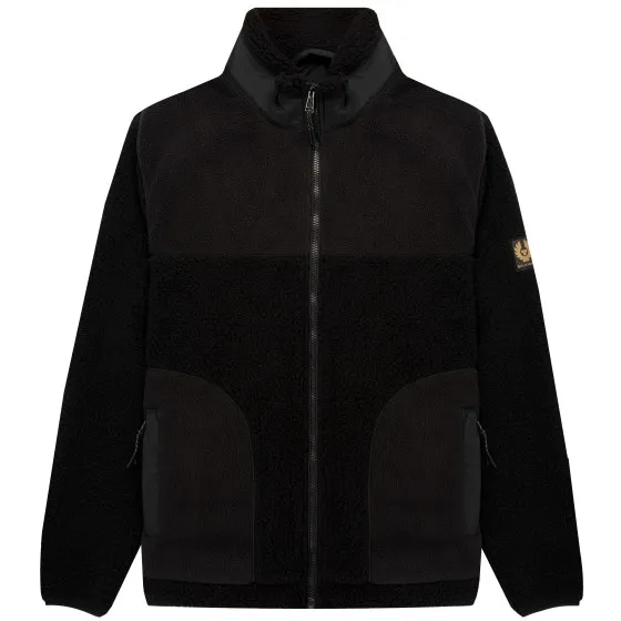 Belstaff  Stamford Full Zip Fleece Sweatshirt Black