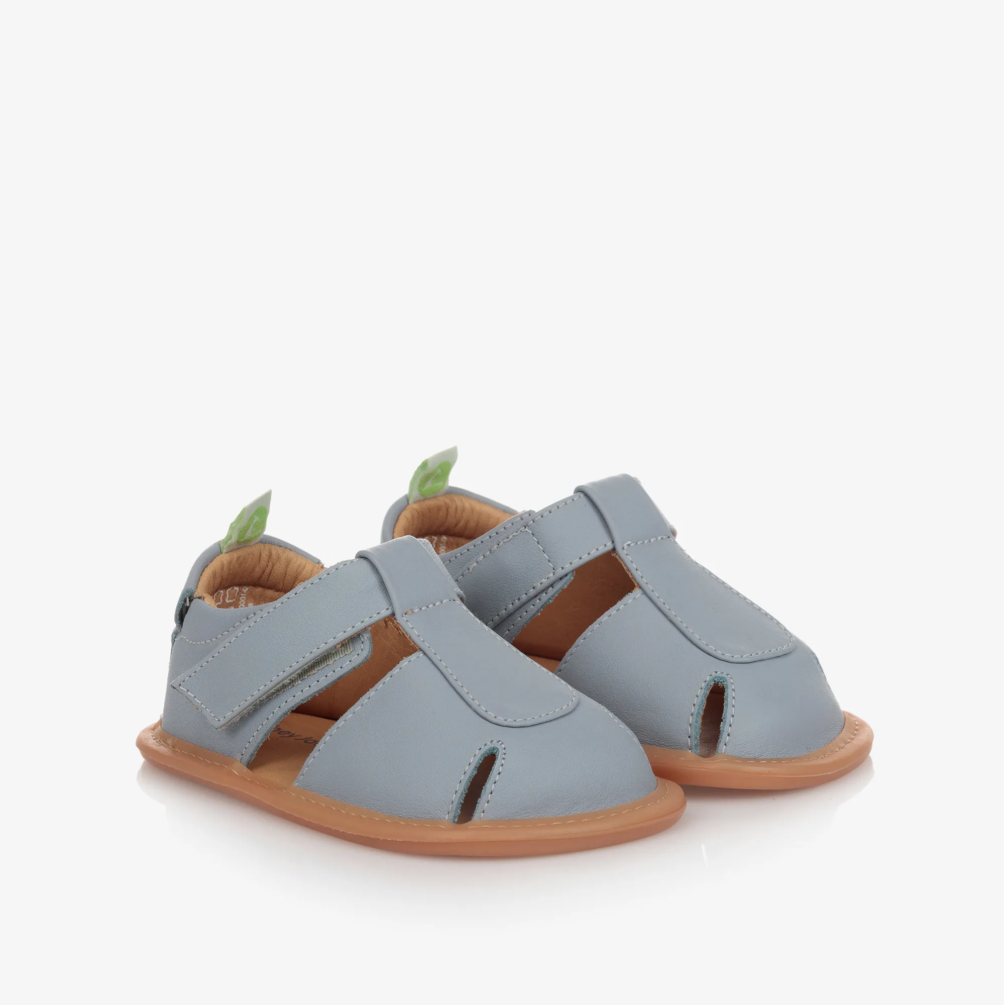 Blue Leather Baby Sandals