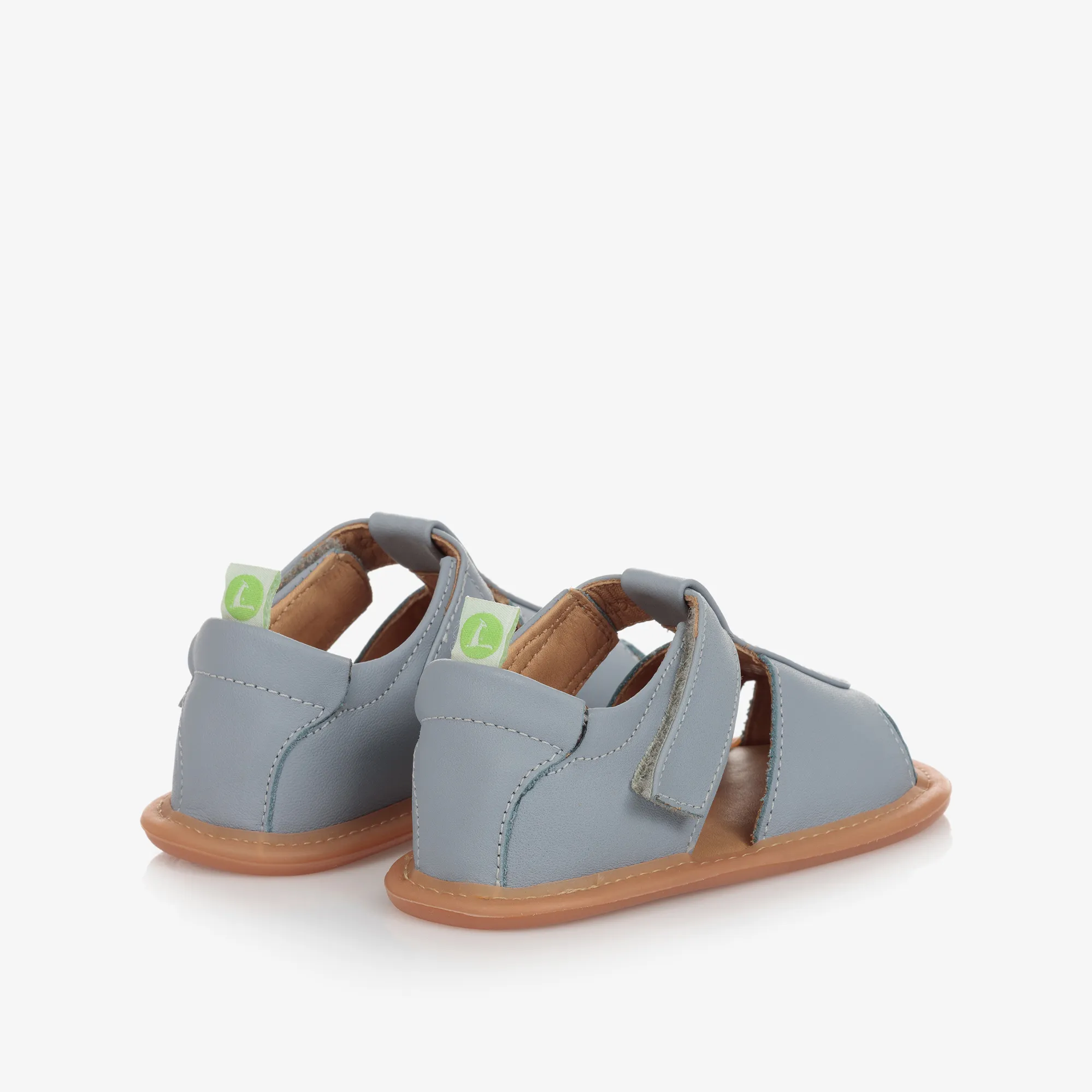 Blue Leather Baby Sandals