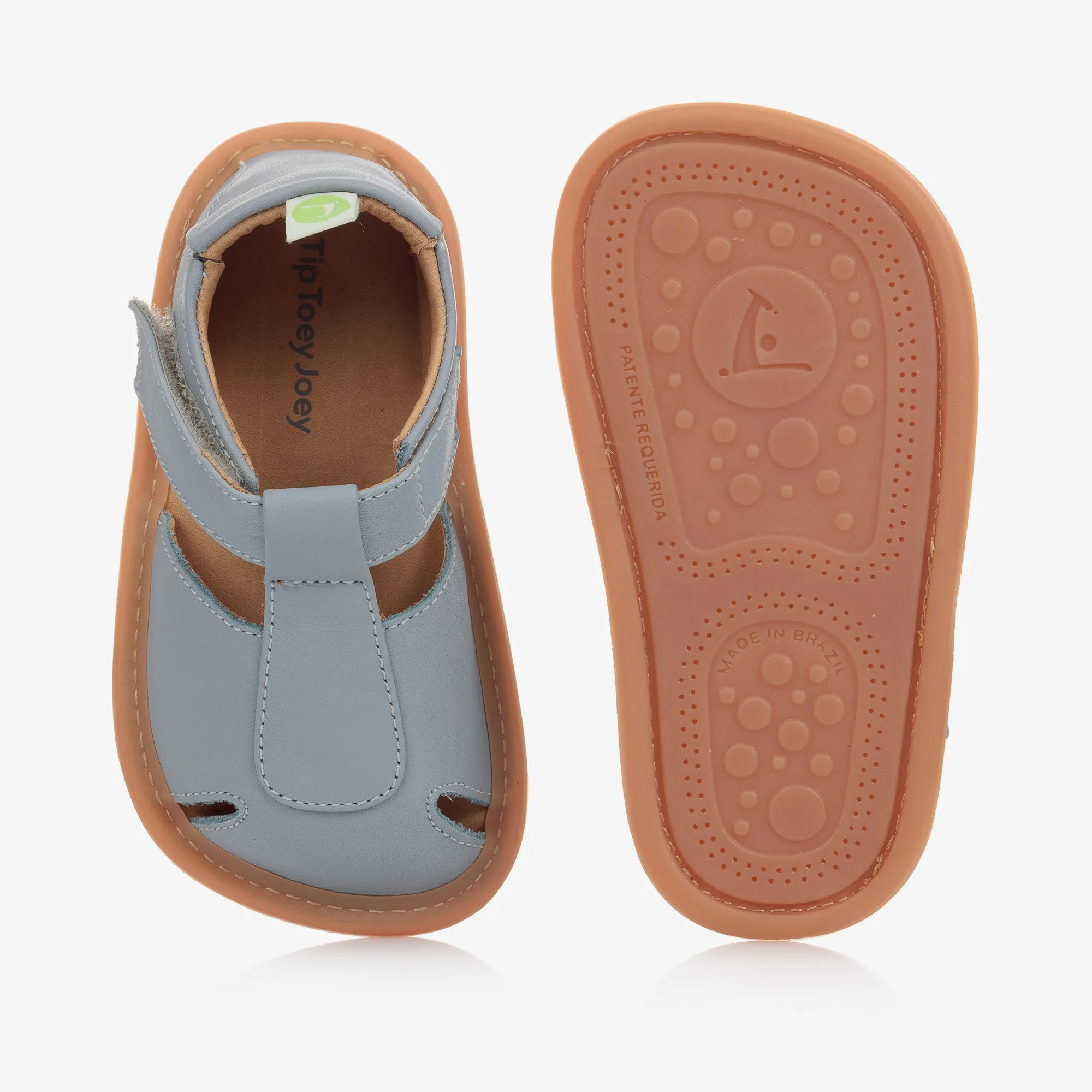 Blue Leather Baby Sandals