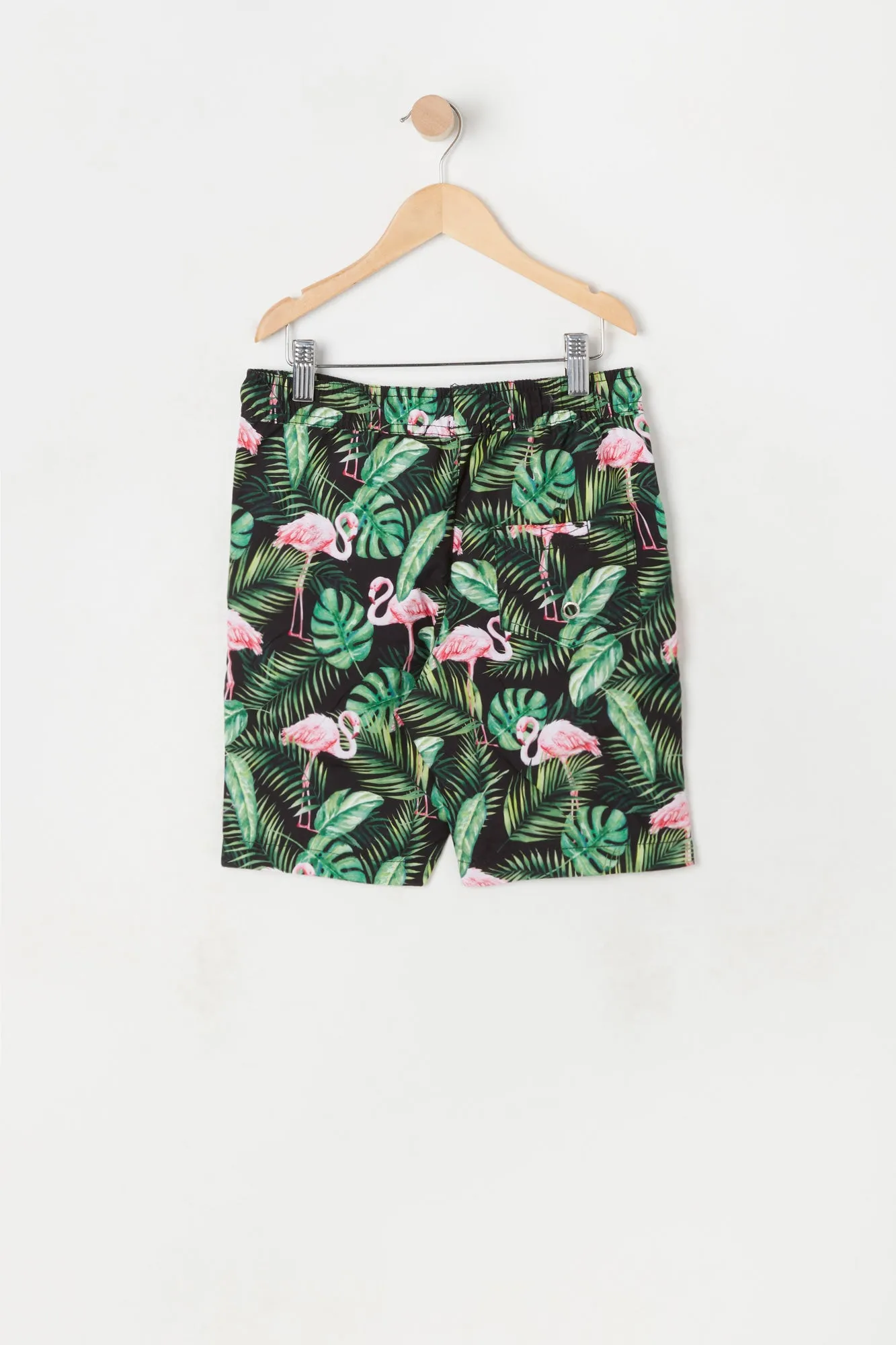 Boys Flamingo and Palm Print Board Short