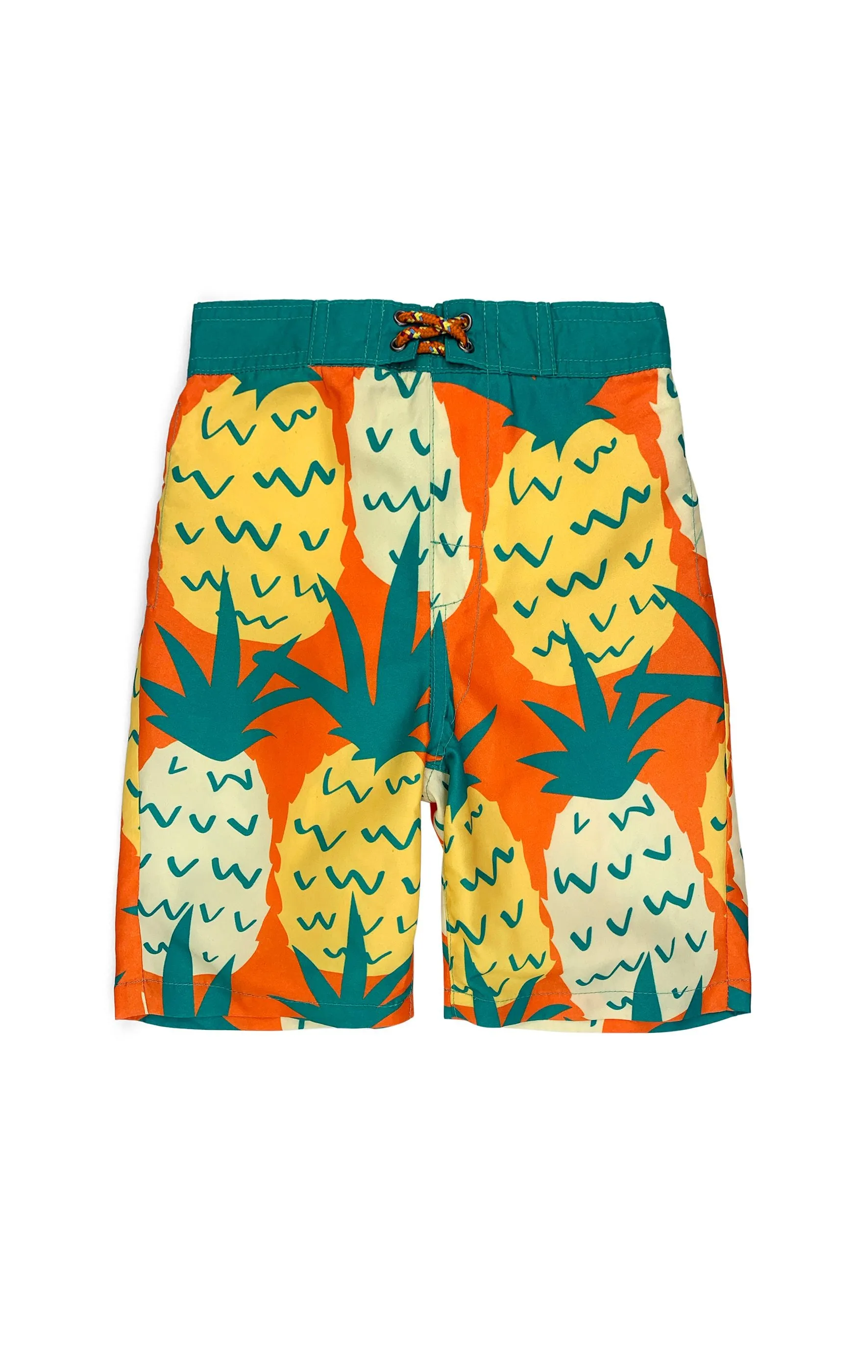 Boys Mid Length Swim Trunks / Pineapple