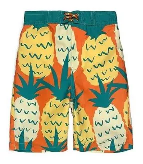 Boys Mid Length Swim Trunks / Pineapple