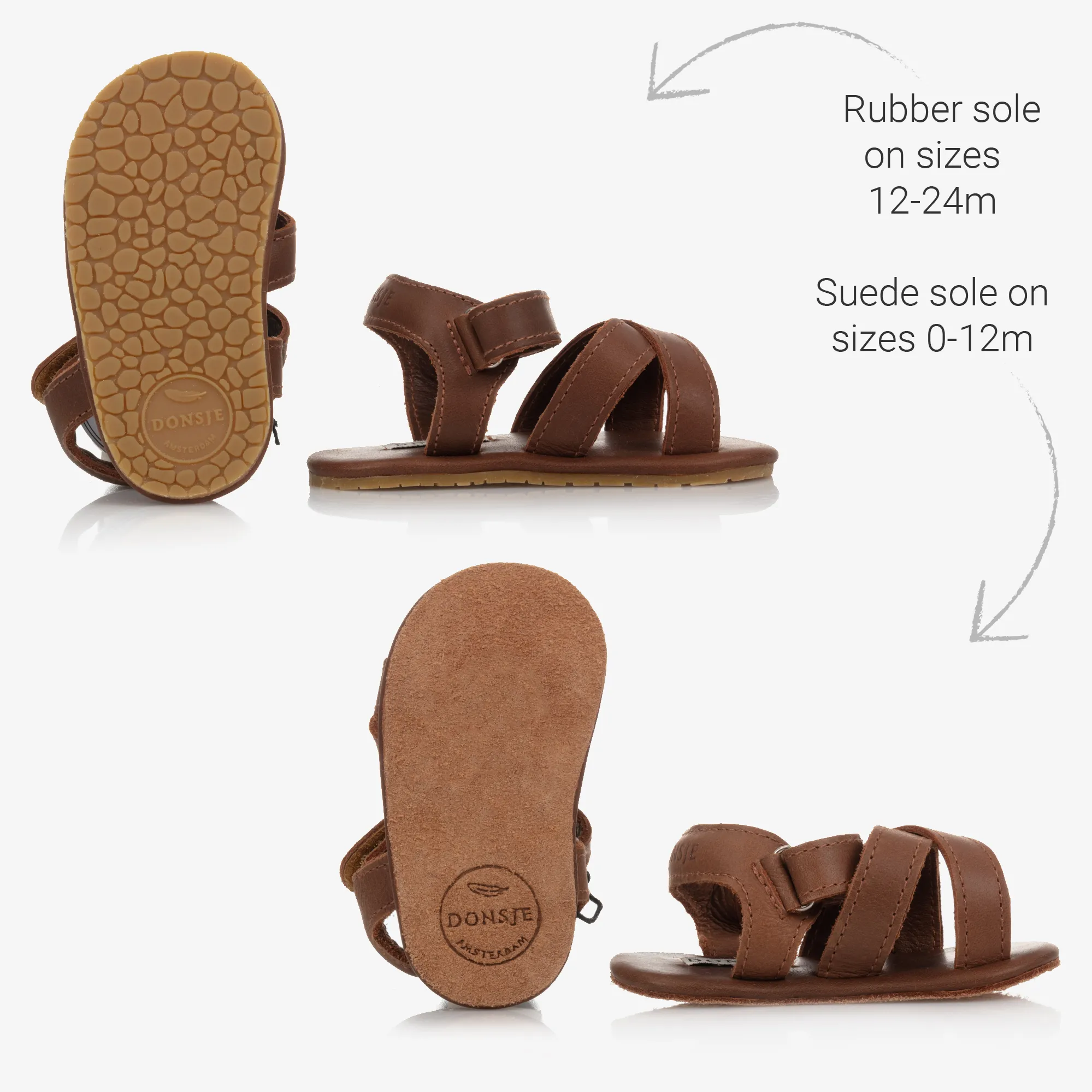 Brown Leather Baby Sandals