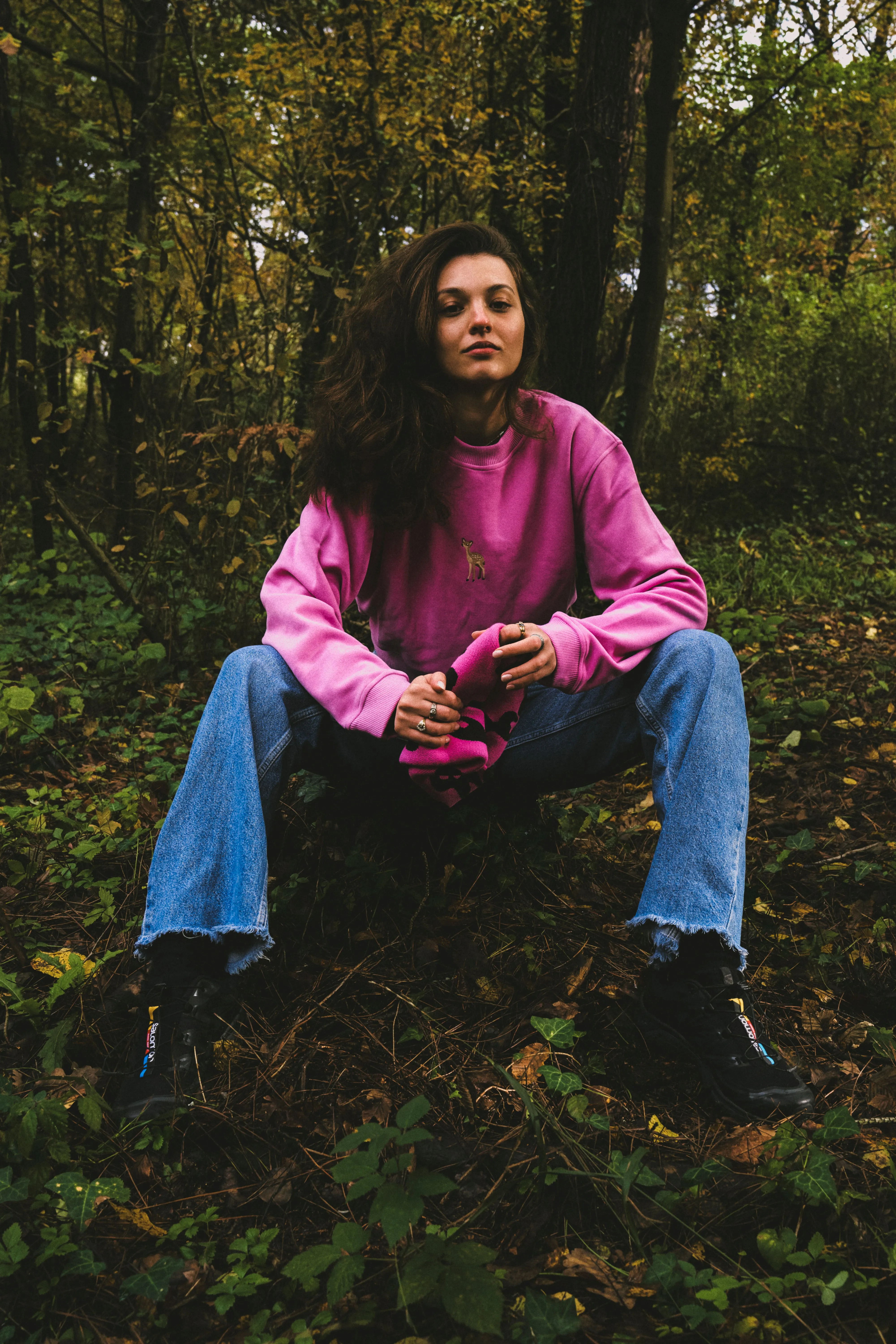 Ceylan  Super Soft Crop Sweatshirt - Pembe