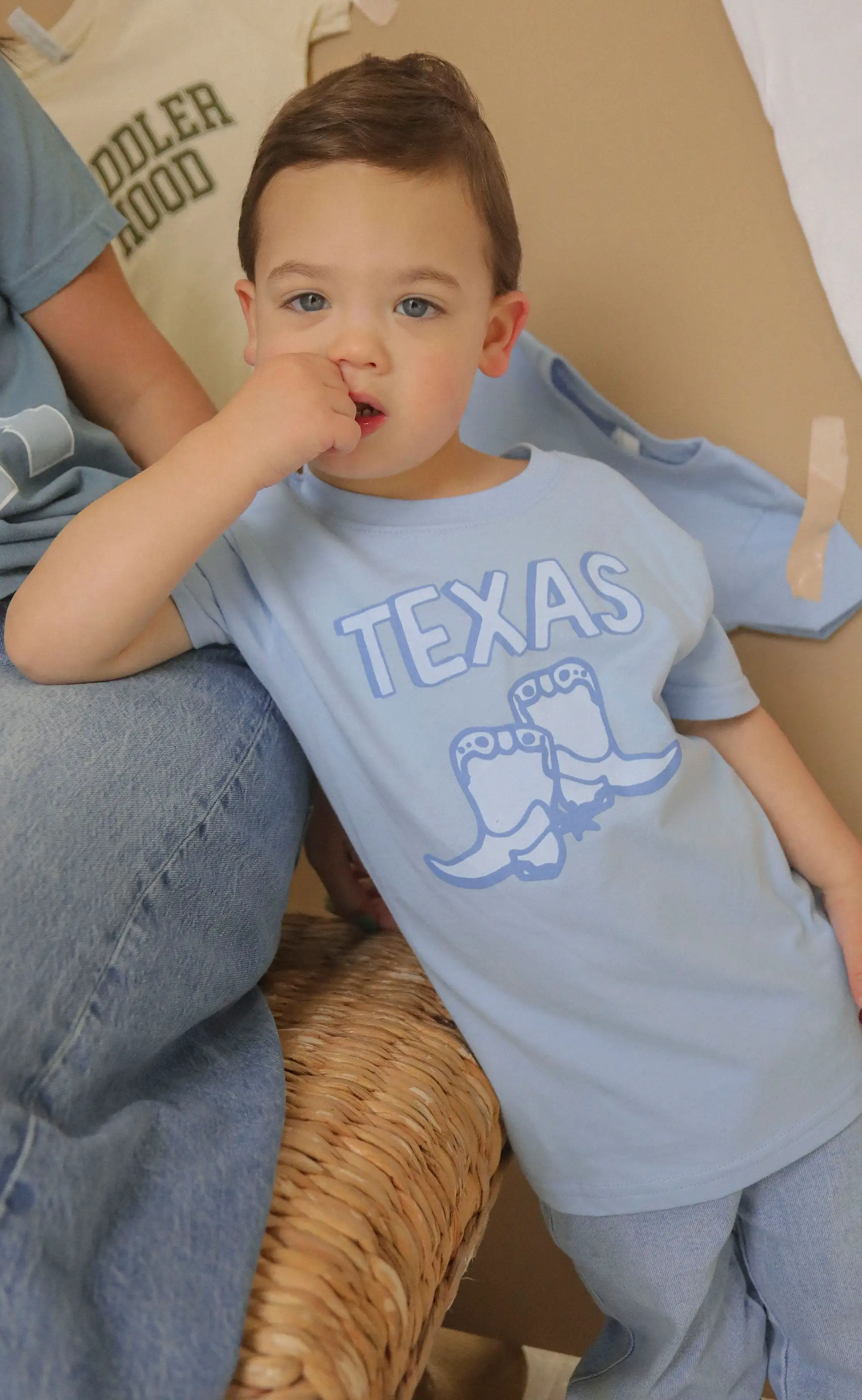 charlie southern: texas blue boots kids tee