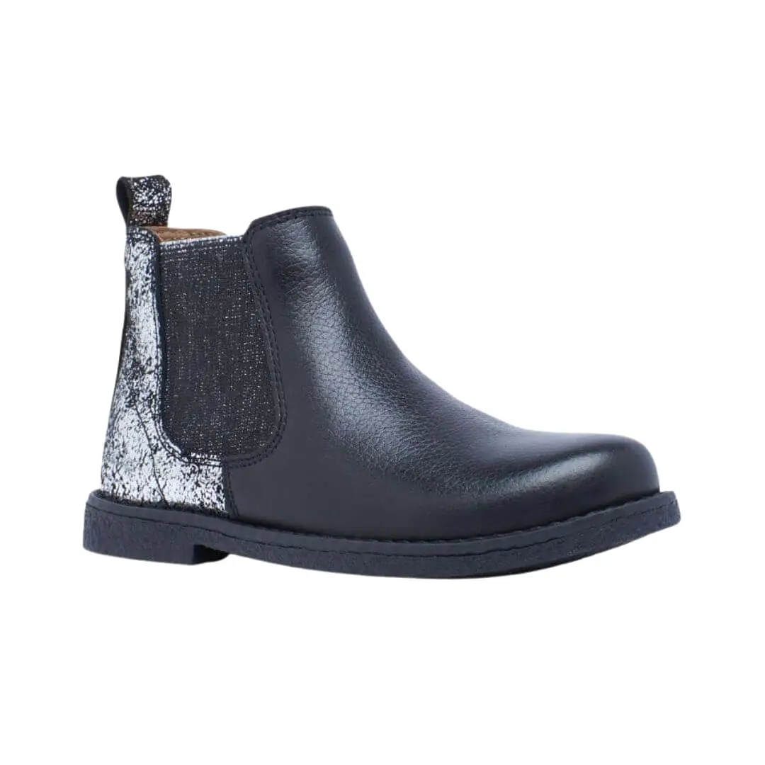 CHELSEA 2 CLARKS - BLACK/SILVER DISTRESS