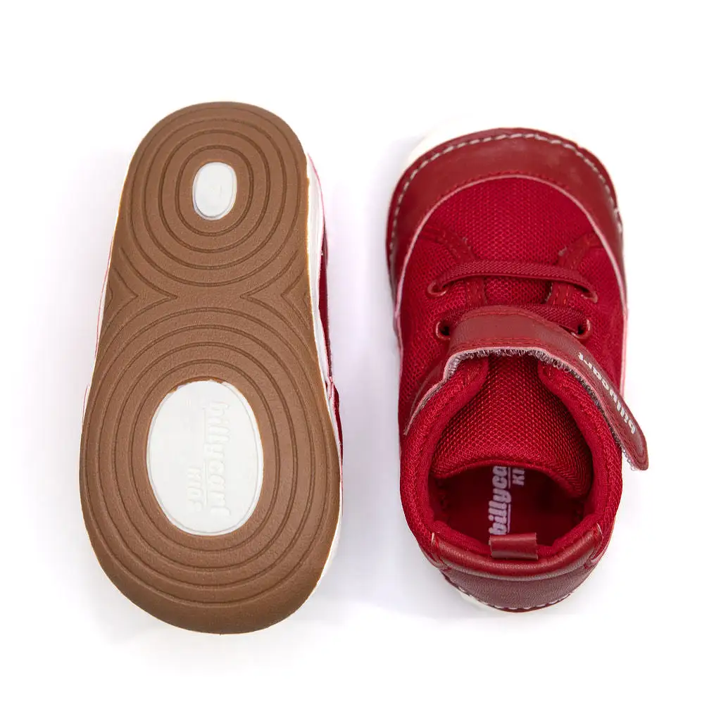 CHICAGO red baby and toddler high-top sneakers