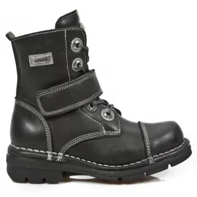 children's shoes NEW ROCK - ITALI ROADSTAR KID NEGRO - M.KID001-S1  -  Metal-shop