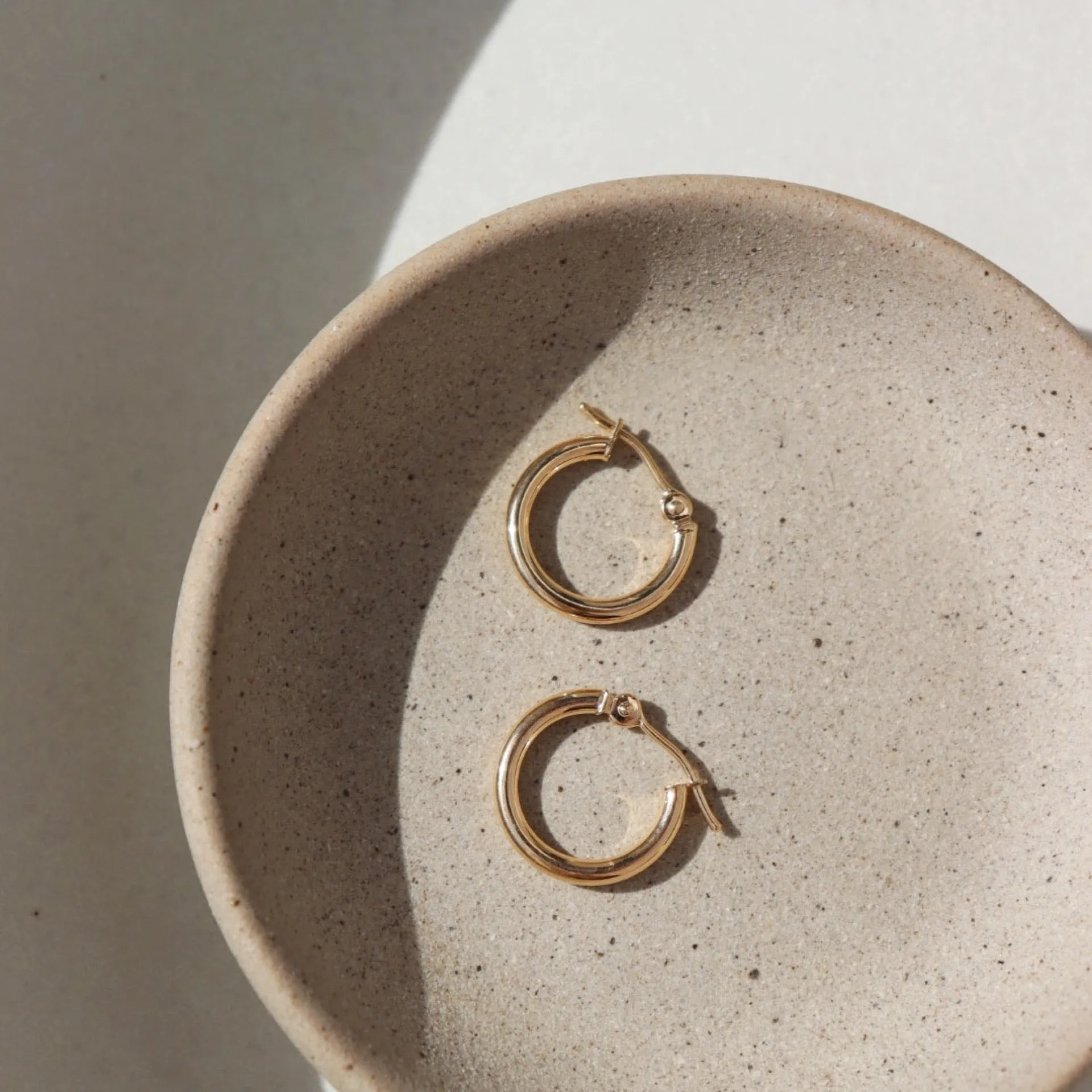 Classic Hoops in 14k Gold