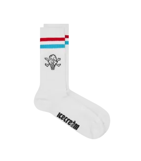 CONES AND BONES SPORTS SOCK - WHITE