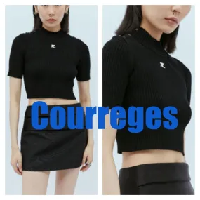 Courreges  |Casual Style Wool Street Style Short Sleeves Formal Style