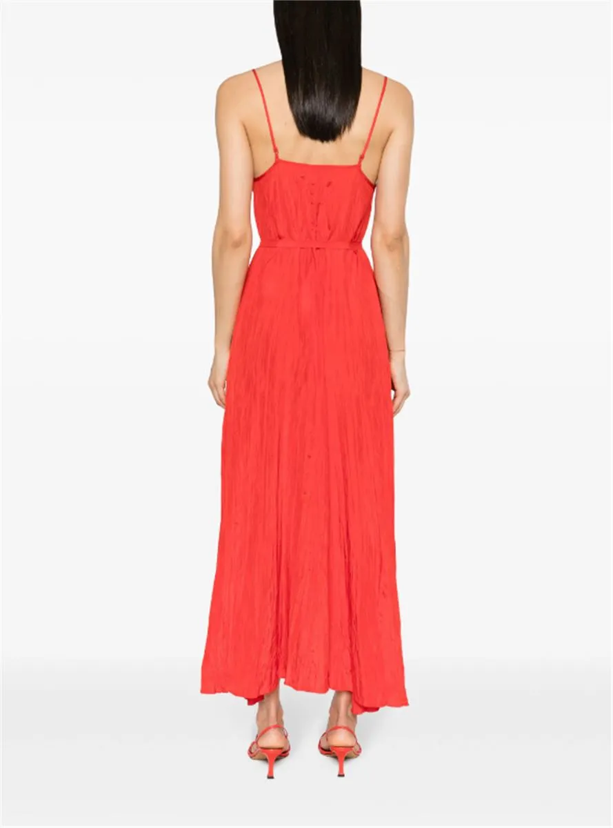 DANIELE CRINKLED-FINISH MAXI DRESS