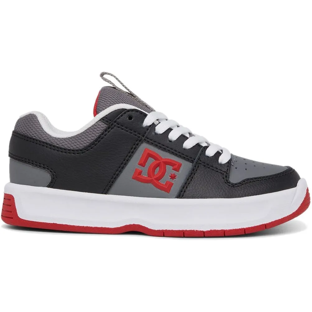 DC Lynx Zero Kids Skate Shoes - Grey Red