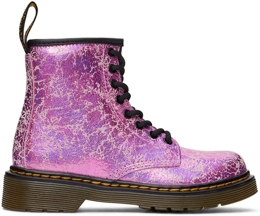 Dr. Martens Baby Pink 1460 Crinkle Boots