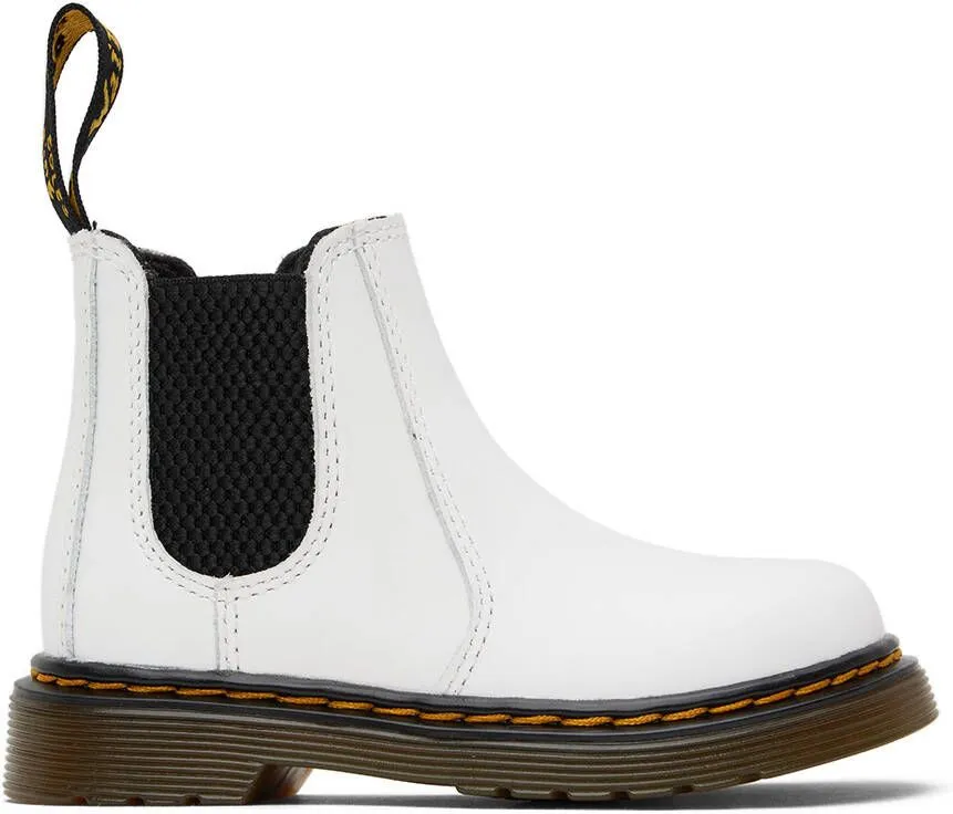 Dr. Martens Kids White 2976 Big Kids Boots