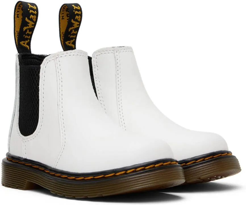 Dr. Martens Kids White 2976 Big Kids Boots