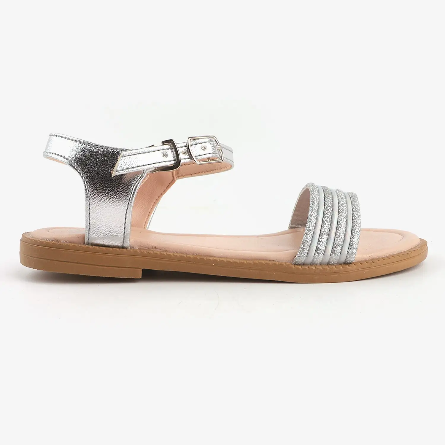 Girls Sandals 203-74-SILVER