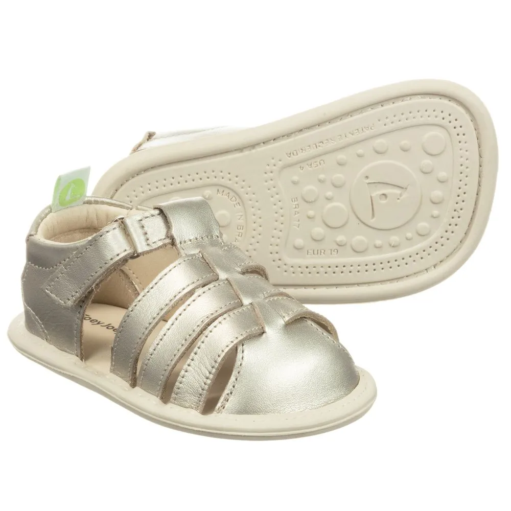 Gold Leather Baby Sandals