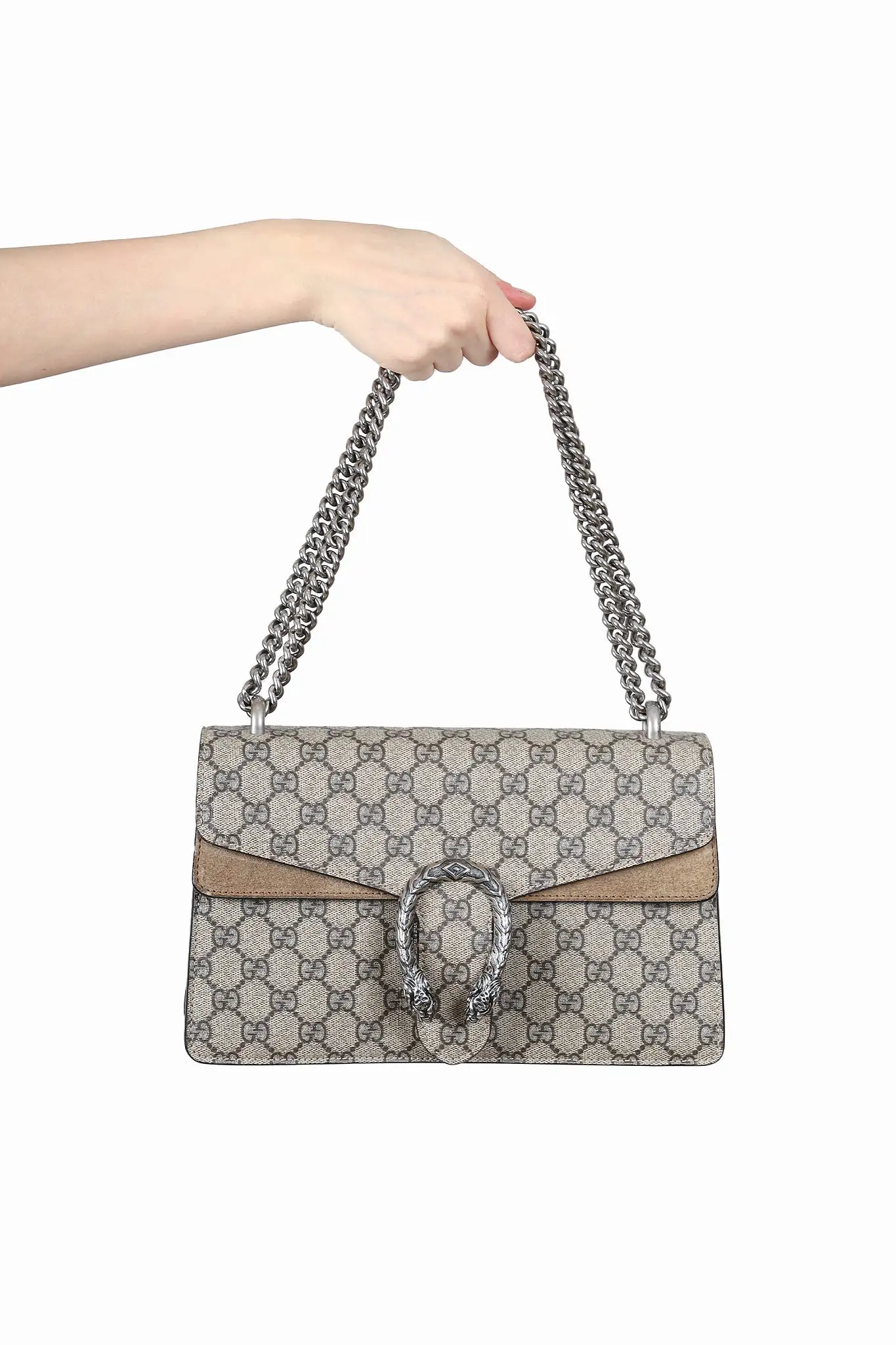 Gucci Brown 'GG' Supreme Small Dionysus Shoulder Bag