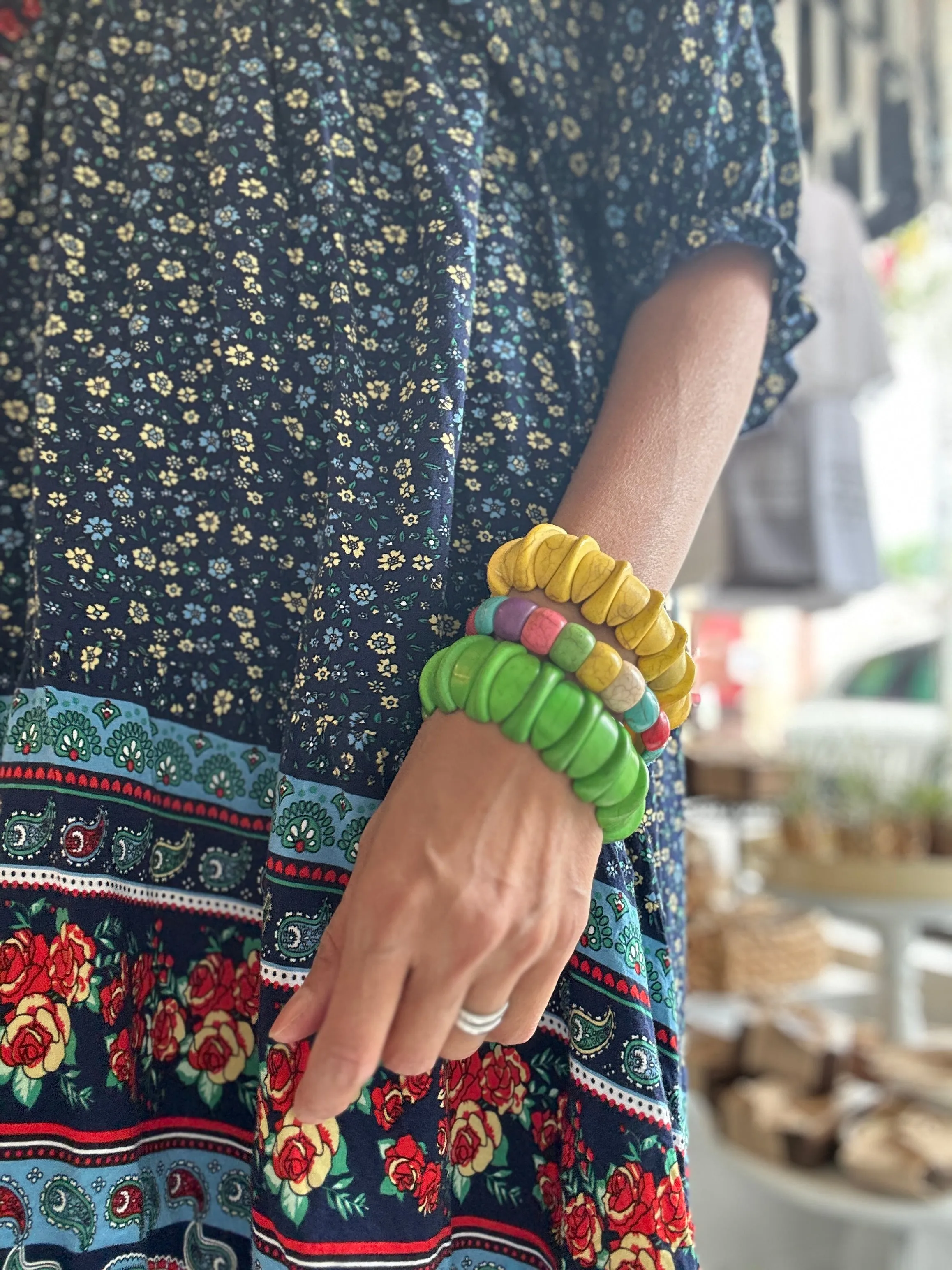 Handcrafted Natural Gemstone Stretch Bracelet