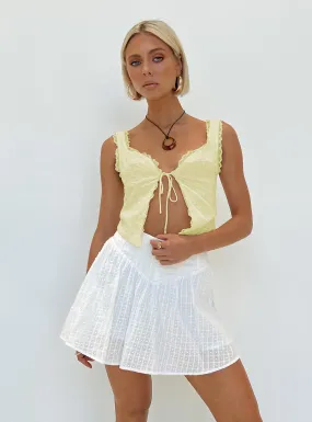 Hazal Mini Skirt White