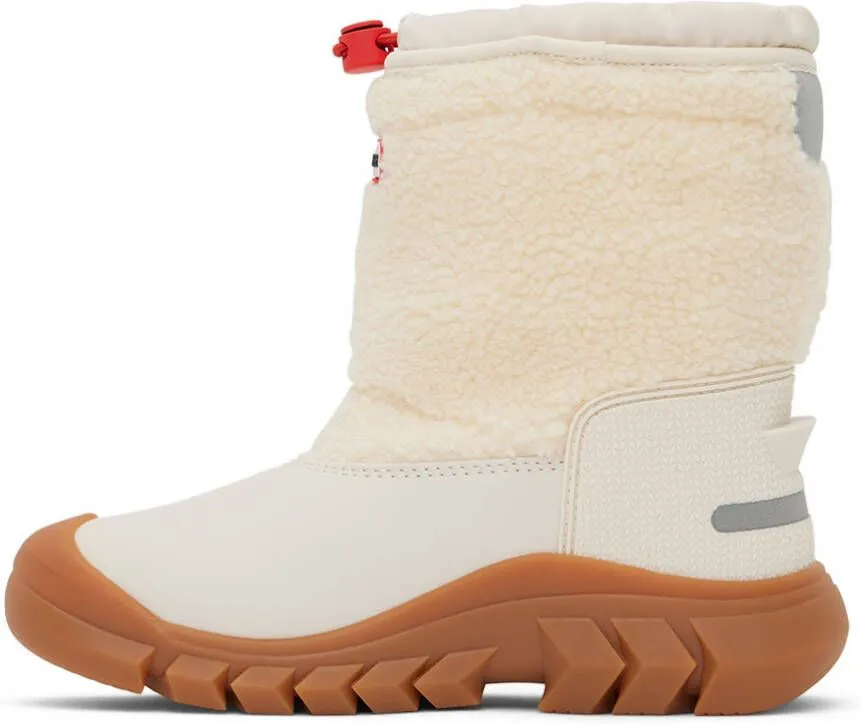 Hunter Kids White Wanderer Big Kids Boots