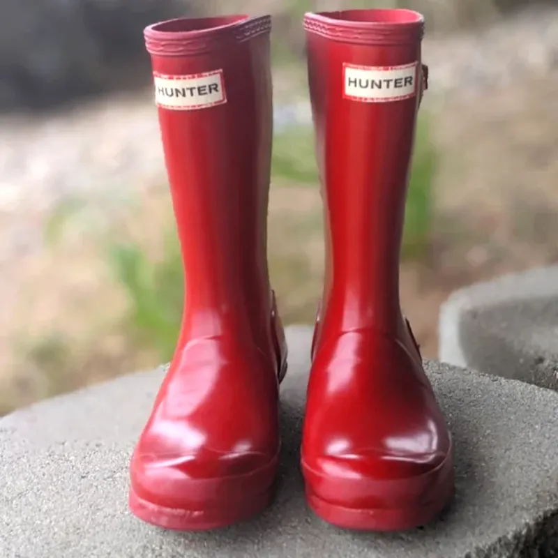 Hunter Original Juniors Military Red Wellington Boots