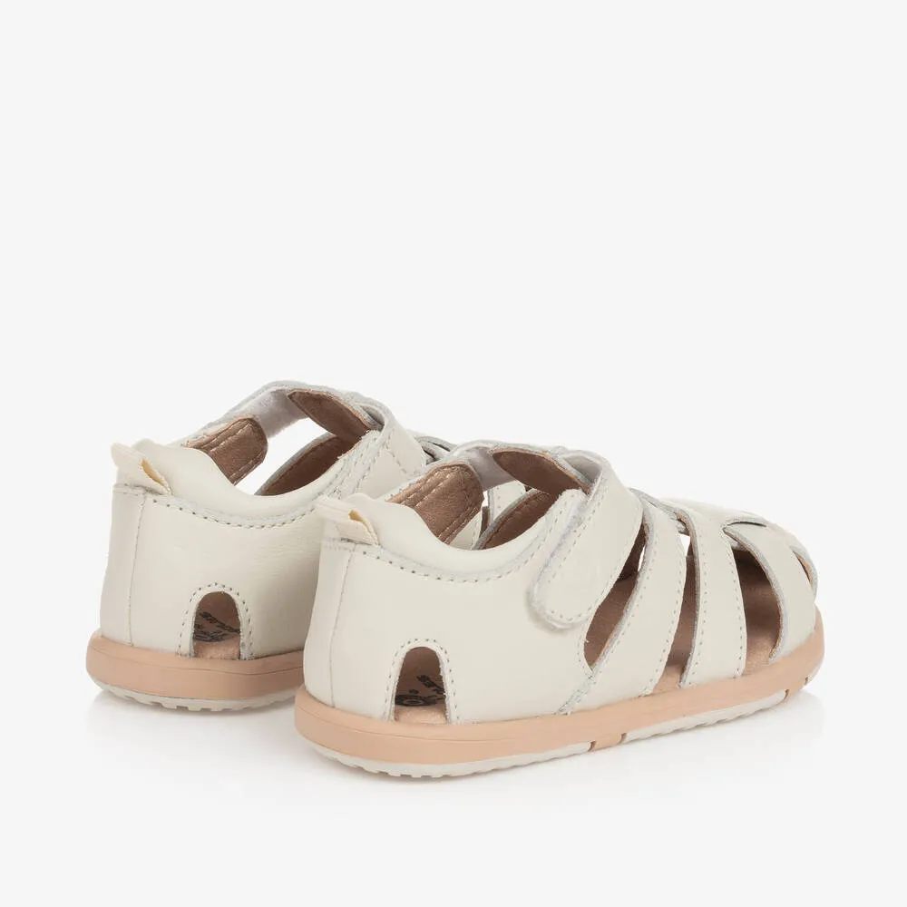 Ivory Leather Baby Sandals