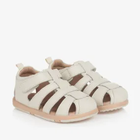 Ivory Leather Baby Sandals