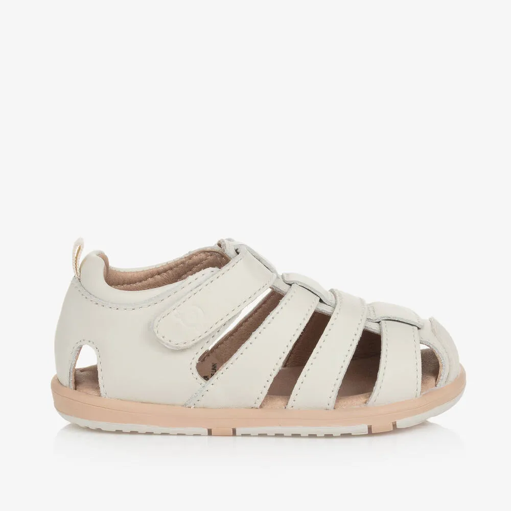 Ivory Leather Baby Sandals